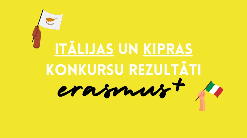 Erasmus+ prakses mobilitātes uz Itāliju un Kipru - ATLASES REZULTĀTI